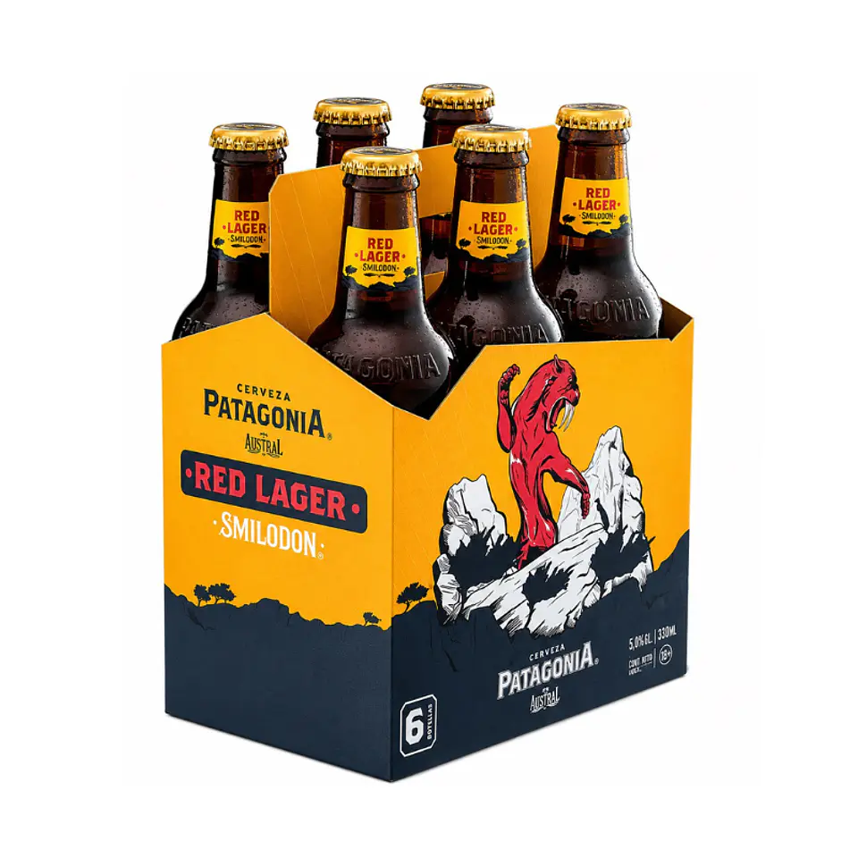 Pack 6 un. Cerveza Austral Patagonia Red Lager 5.0° 330 cc 2