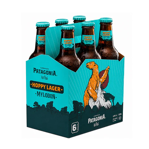 Pack 6 un. Cerveza Austral Patagonia Hoppy Lager 4.8° 330 cc