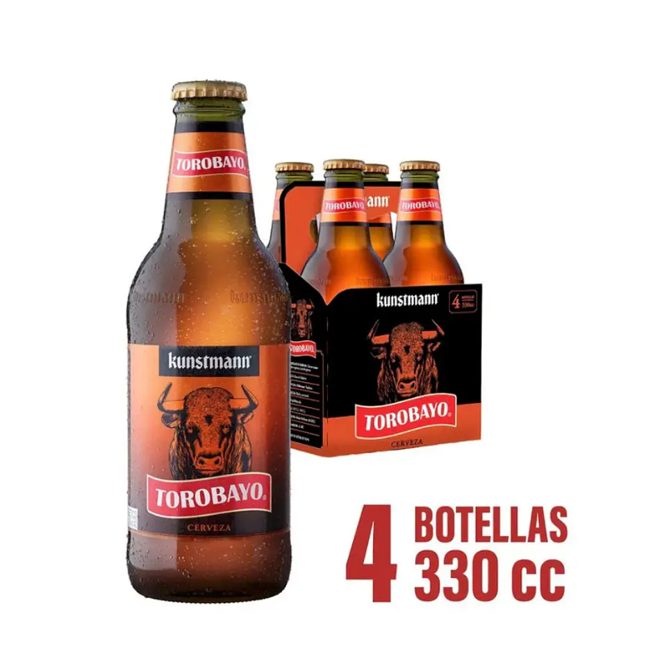 Pack 4 un. Cerveza Kunstmann Torobayo Pale Ale 5.0° 330 cc 1