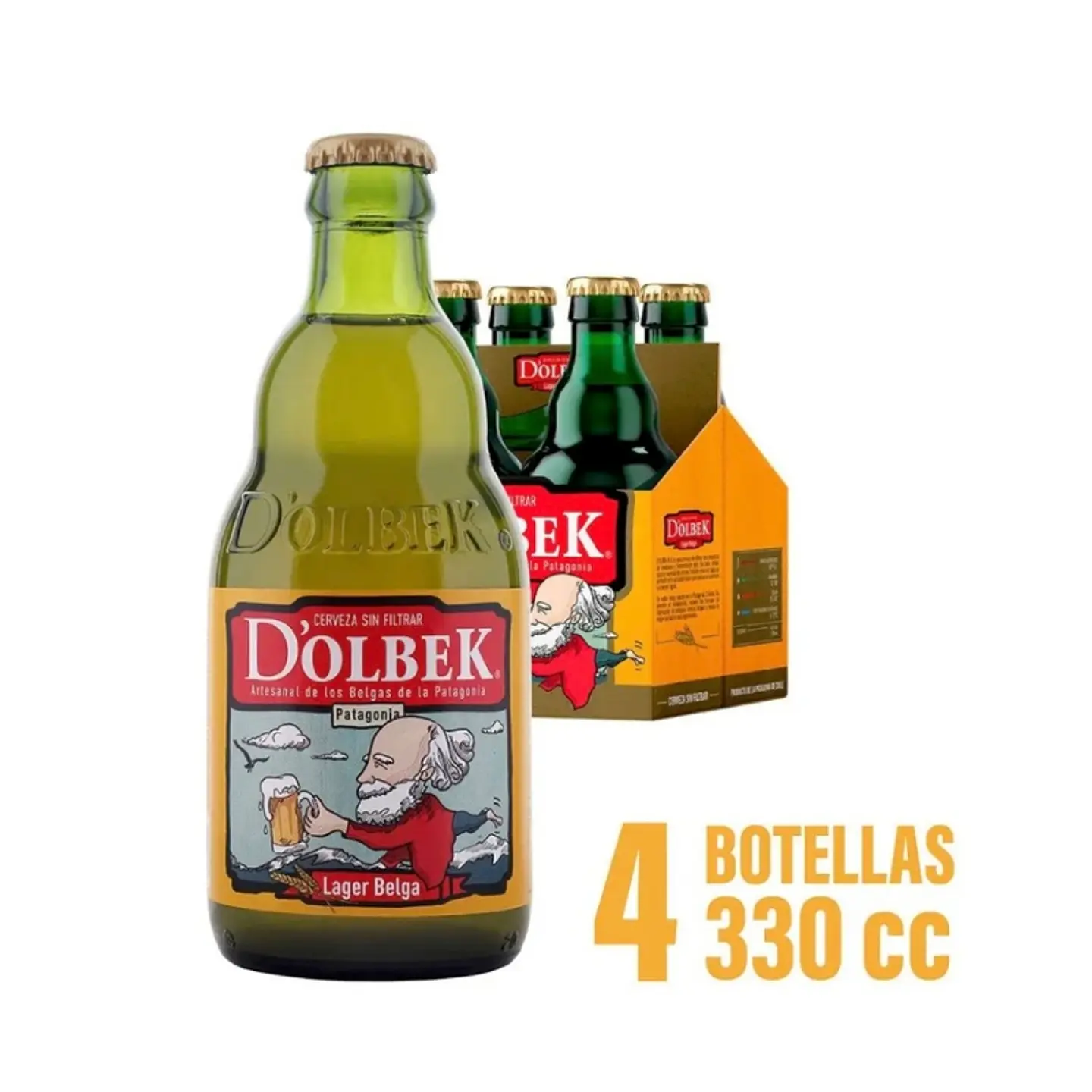 Pack 4 un. Cerveza Dolbek Pampa Ale 5.5° 330 cc 1