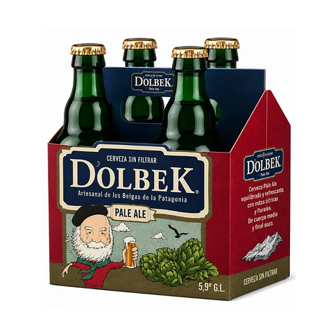 Pack 4 un. Cerveza Dolbek Lager Belga 4.5° 330 cc