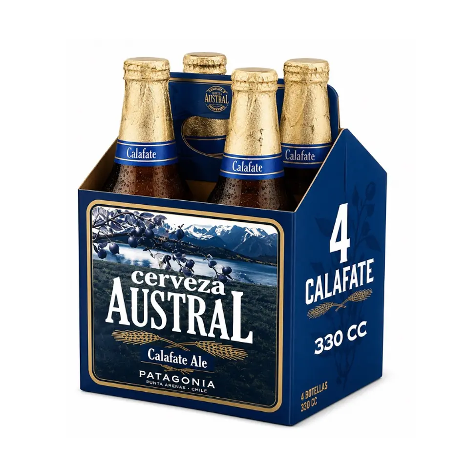 Pack 4 un. Cerveza Austral Calafate Ale 5.0° 330 cc 2