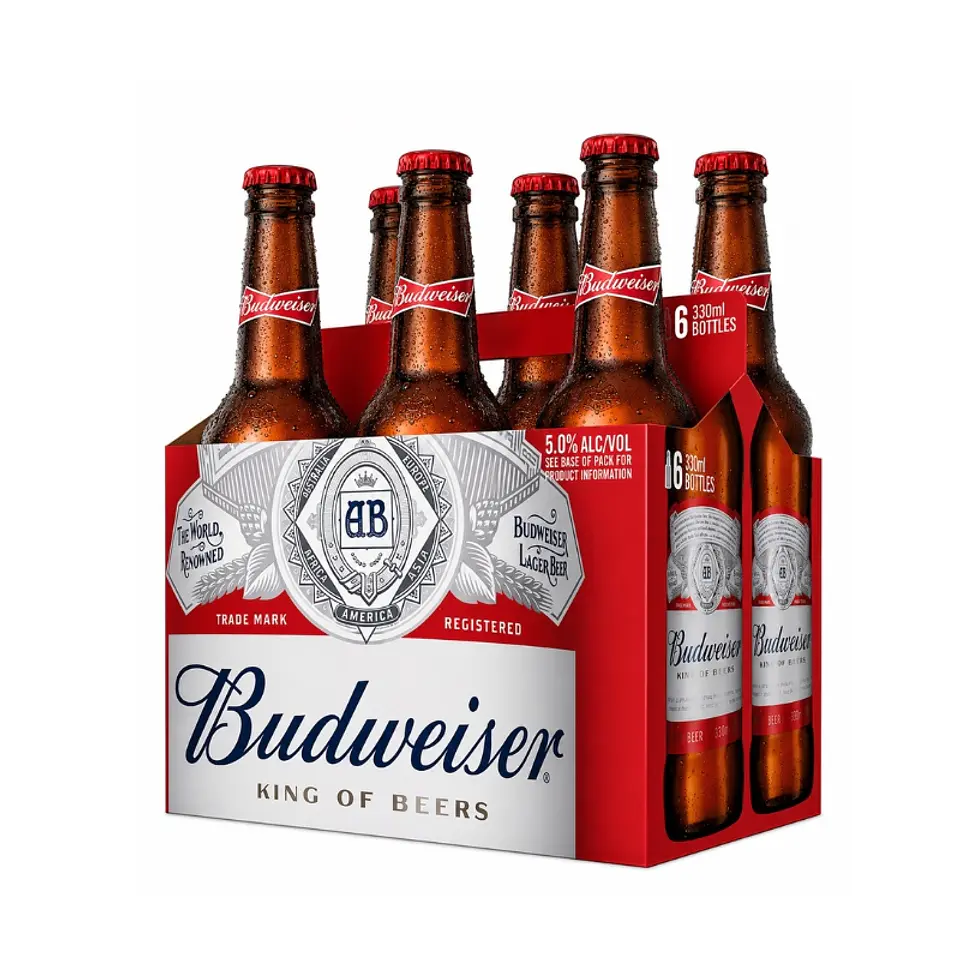 Pack 6 un. Cerveza Budweiser 5.0° 330 cc 2