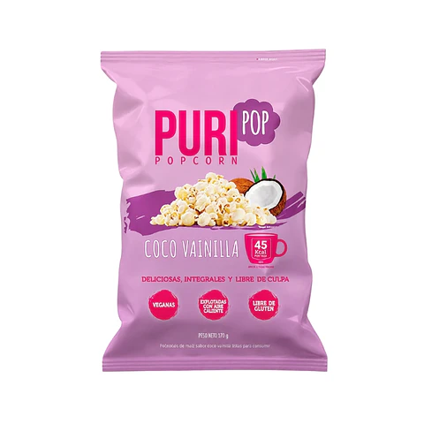Puripop Popcorn Coco Vainilla 170g