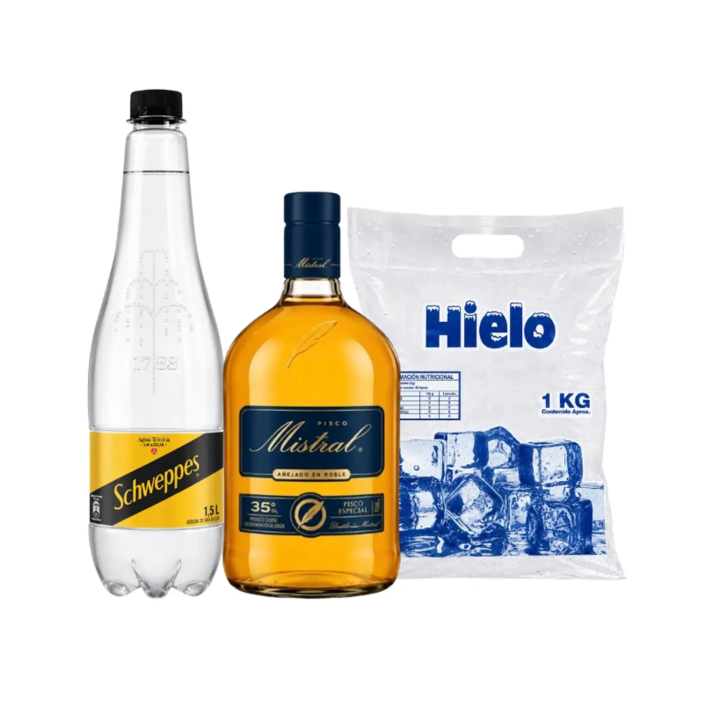Promo Pisco + Bebida 1.5L+ Hielo 2