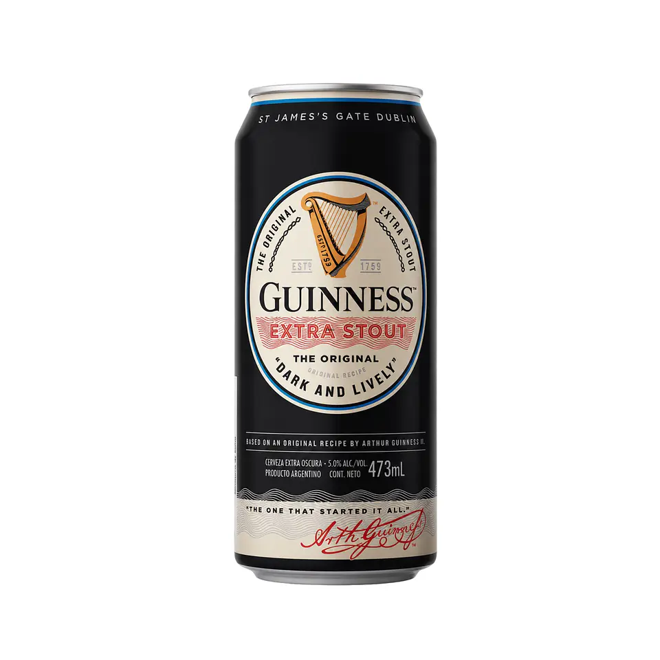 Cerveza Guinness Extra Stout Lata 473cc 2