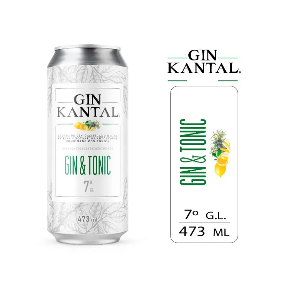 Gin Kantal Tonic 7° Lata 473 cc 1