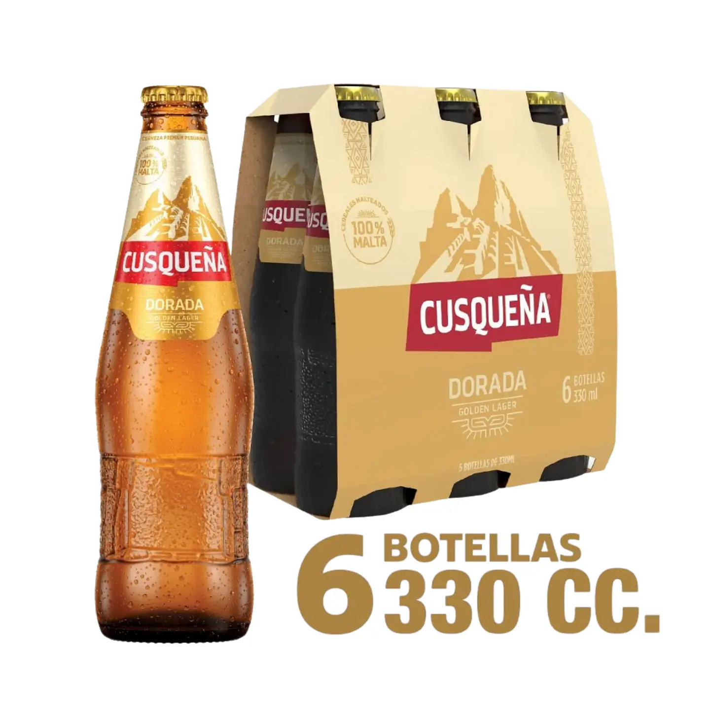 Pack Cerveza Cusqueña Botella 6 un De 330 cc 1