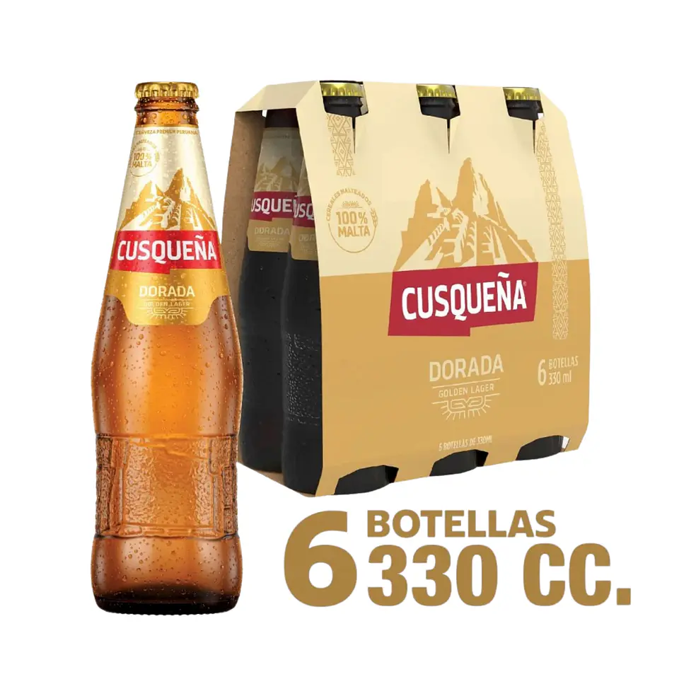 Pack Cerveza Cusqueña Botella 6 un De 330 cc 1