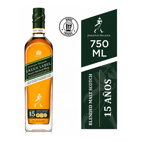 Whisky Johnnie Walker Green Label 750 cc
