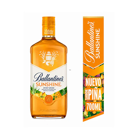 Licor Whisky Ballantine's Sunshine Piña 30° 700 cc 