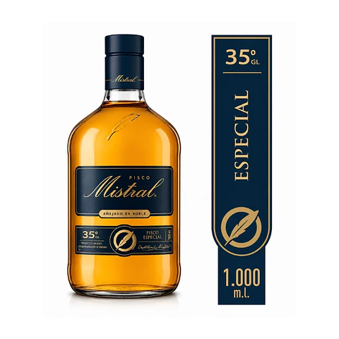 Pisco Mistral Añejado en Roble 35° Botella 1 L