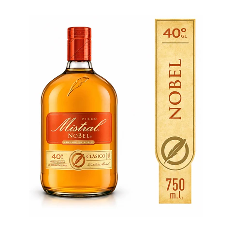 Pisco Mistral Nobel Añejado en Roble 40° 750 cc