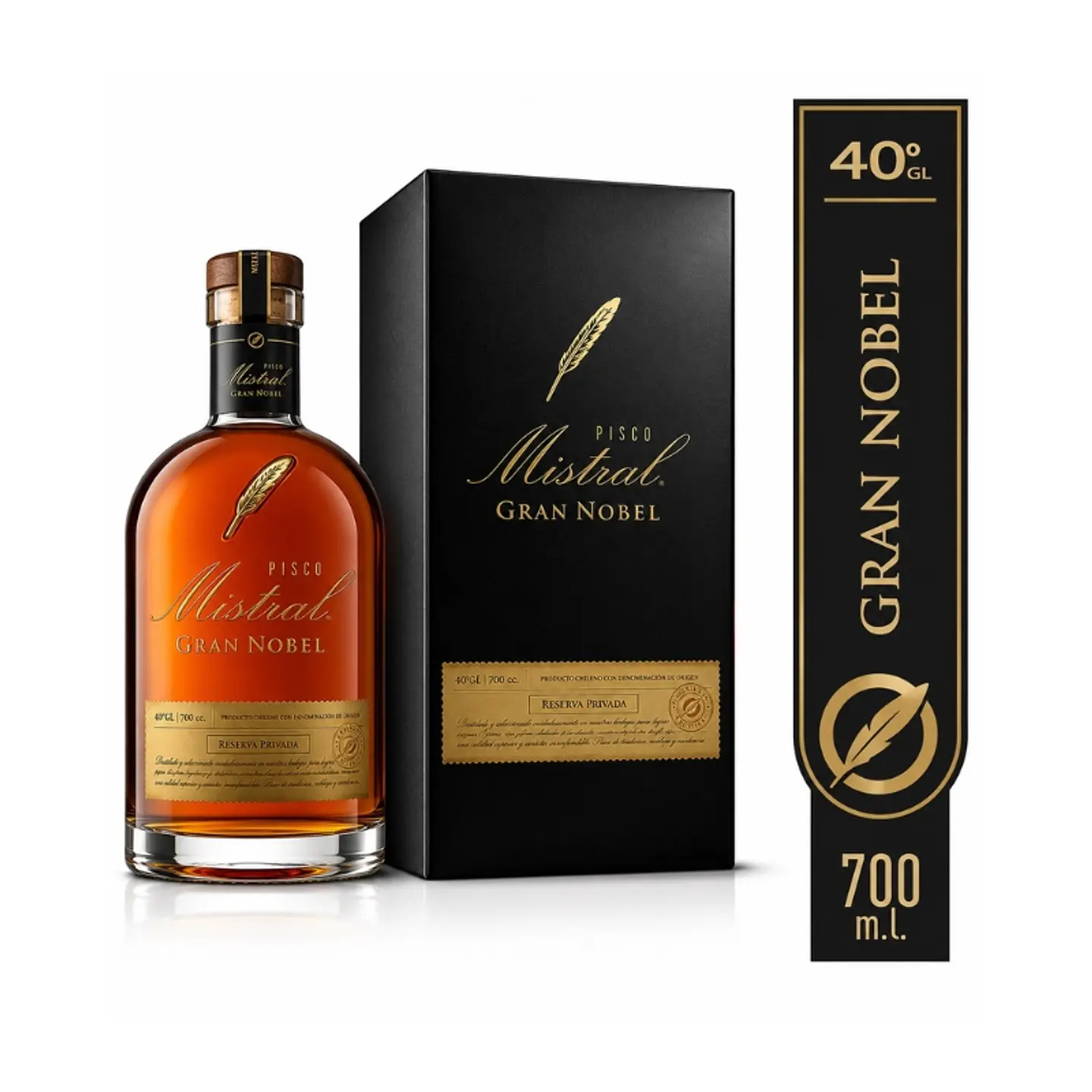 Pisco Mistral Gran Nobel Reserva Privada 40° 700 cc 1