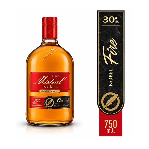 Licor de Pisco Mistral Nobel Fire 30° 750 cc