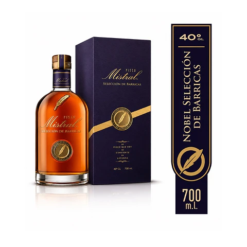 Pisco Mistral Selec Barricas 40° 700 cc 