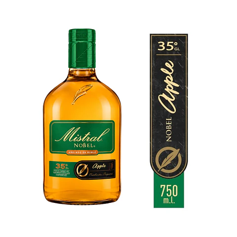 Licor de Pisco Mistral Nobel Apple 35° 750 cc