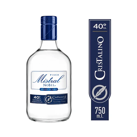 Pisco Mistral Nobel Cristalino 40° 750 cc