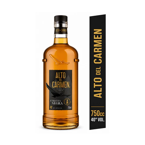 Pisco Alto del Carmen Etiqueta Negra 40° Botella 750 cc