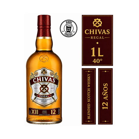 Whisky Chivas Regal 12 Años 40° 1 L