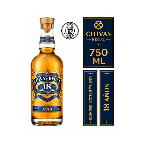 Whisky Chivas Regal 18 Años 40° 750 cc