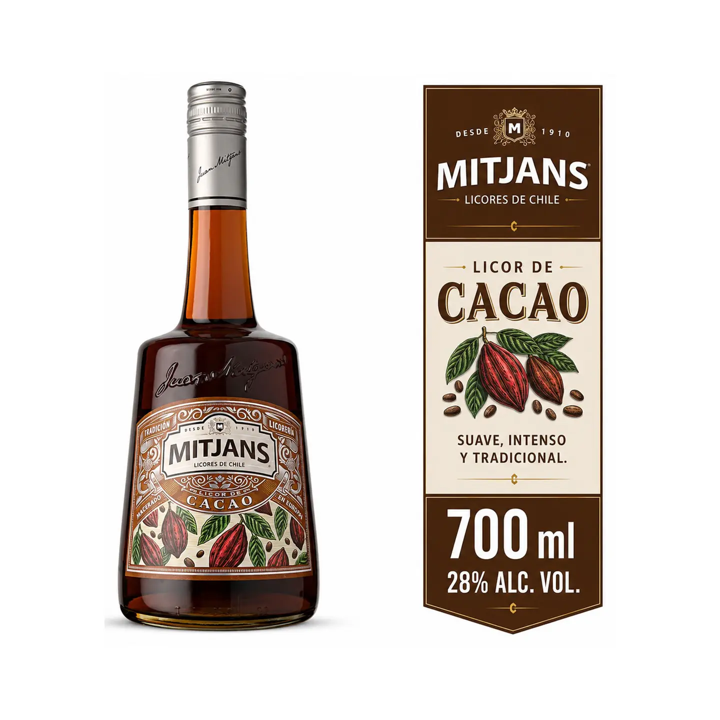 Licor Mitjans Cacao 20° 750 cc 1
