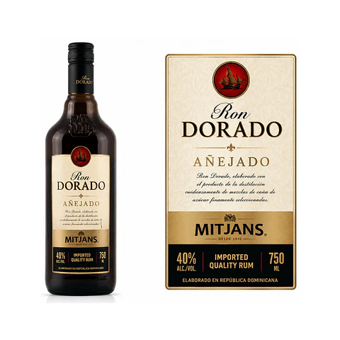 Ron Mitjans Dorado 40° 750 cc