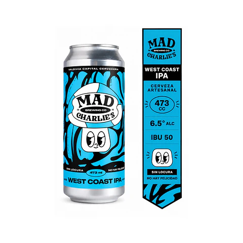 Cerveza Mad Charlies West Coast IPA Lata 473cc