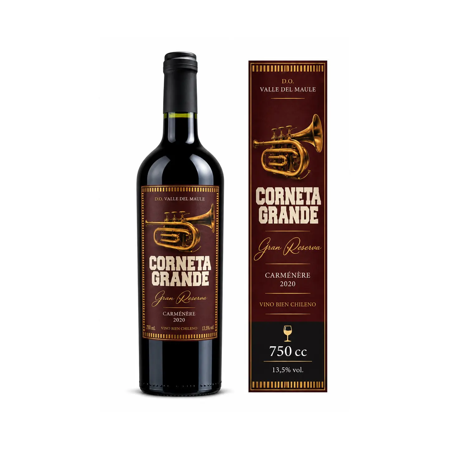 Corneta Grande Gran Reserva Carmenere 750cc 1