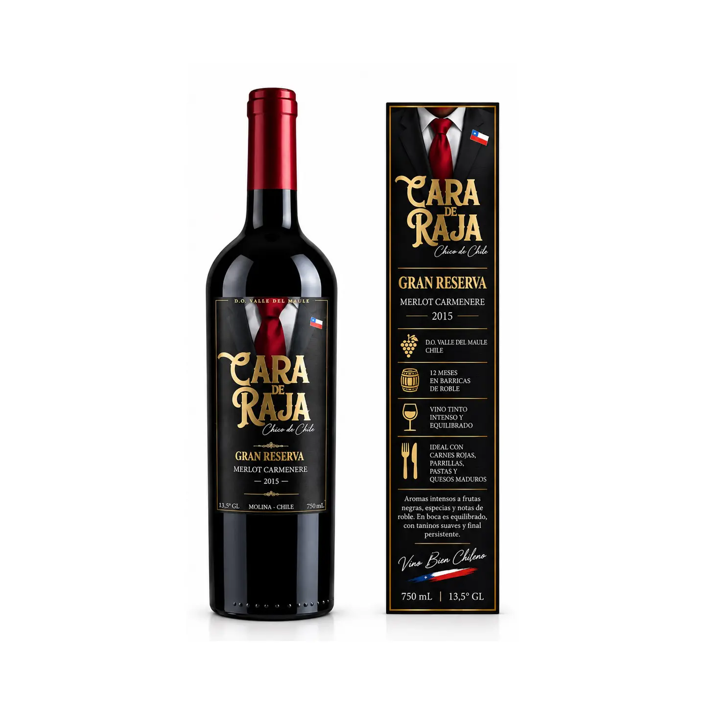 Cara de Raja Gran Reserva Merlot Carmenere 750 ml 1