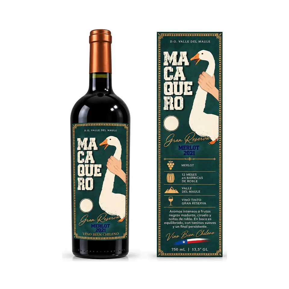 Macaquero Gran Reserva Merlot 750 ml 1