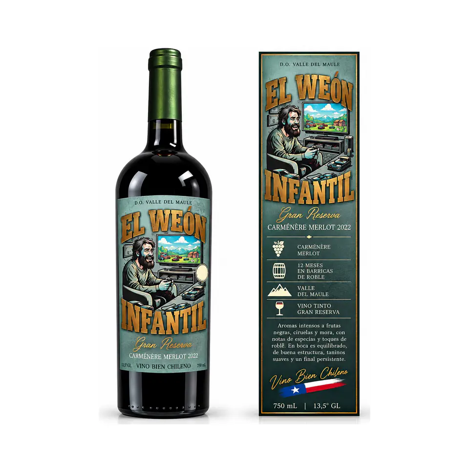 El Weón Infantil Gran Reserva Carménère–Merlot 750 ml 1