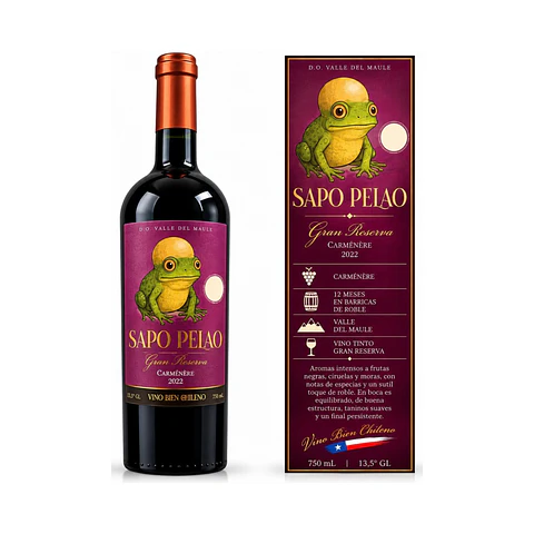 Sapo Pelao Gran Reserva Carmenere 750 ml