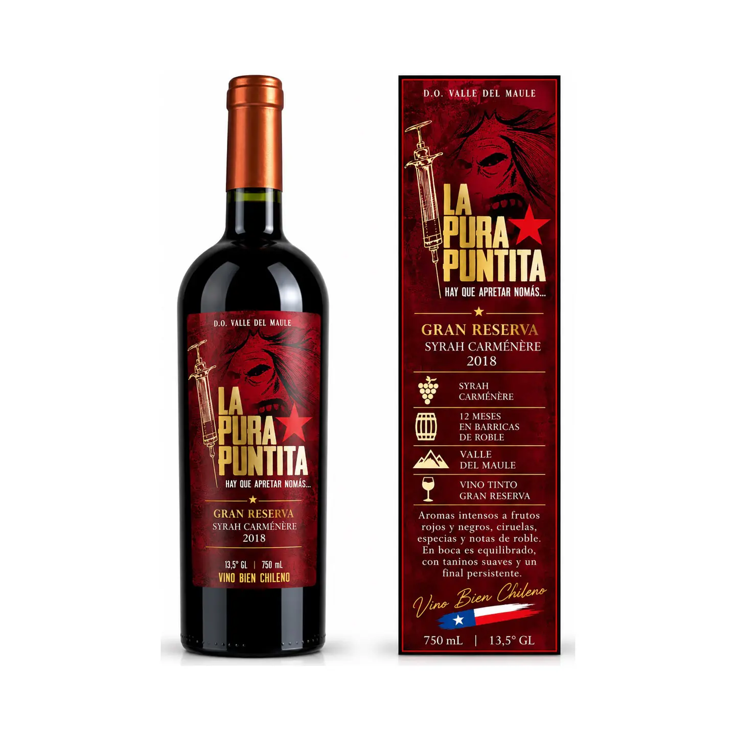 La Pura Puntita Gran Reserva Syrah–Carménère 750 ml 1