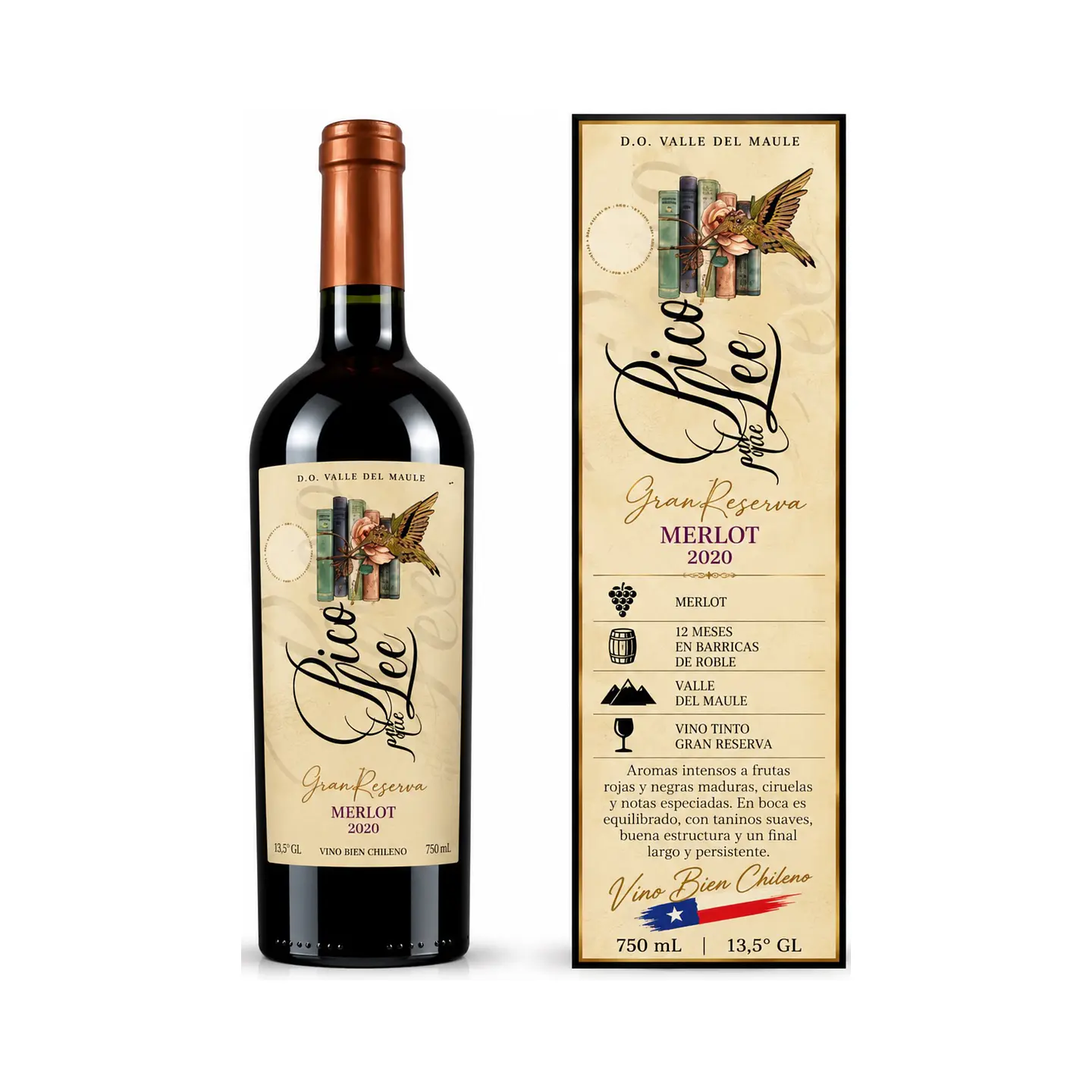 Pico Pal Que Lee Gran Reserva Merlot 2020  750 ml 1