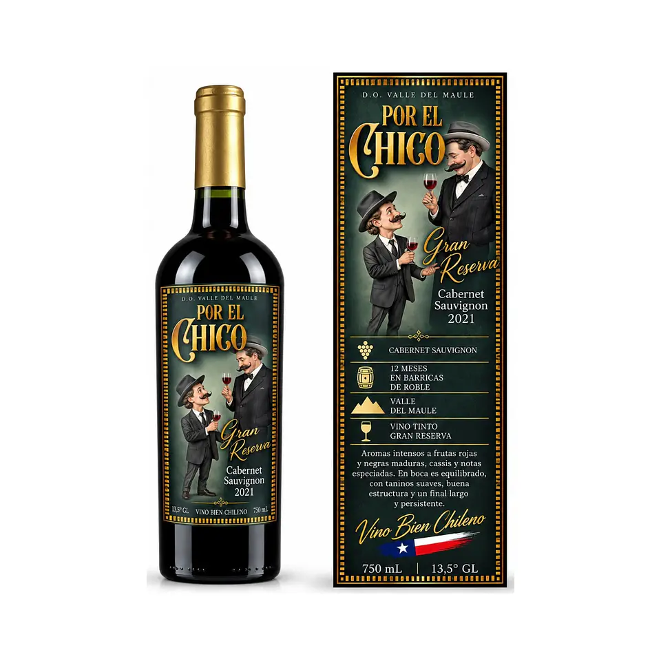 Por el Chico Gran Reserva Cabernet Sauvignon 2021 – 750 ml 1
