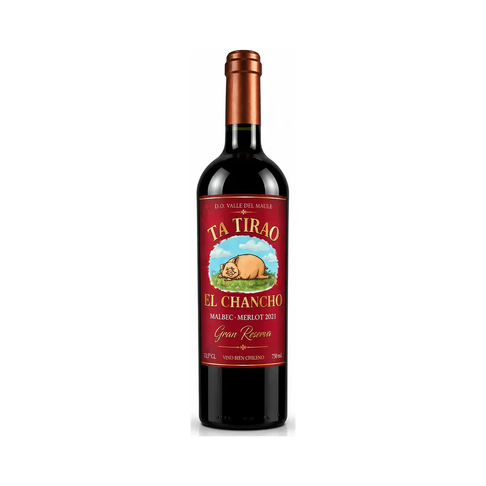Ta Tirao El Chancho Gran Reserva Malbec–Merlot 2021 – 750 ml 2