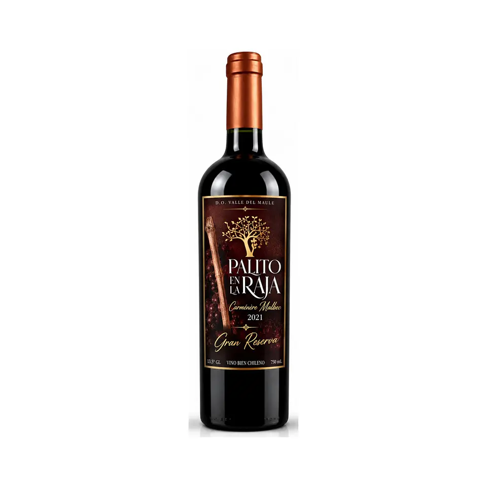 Palito en la Raja Gran Reserva Carménère Malbec 2021  750 ml 2