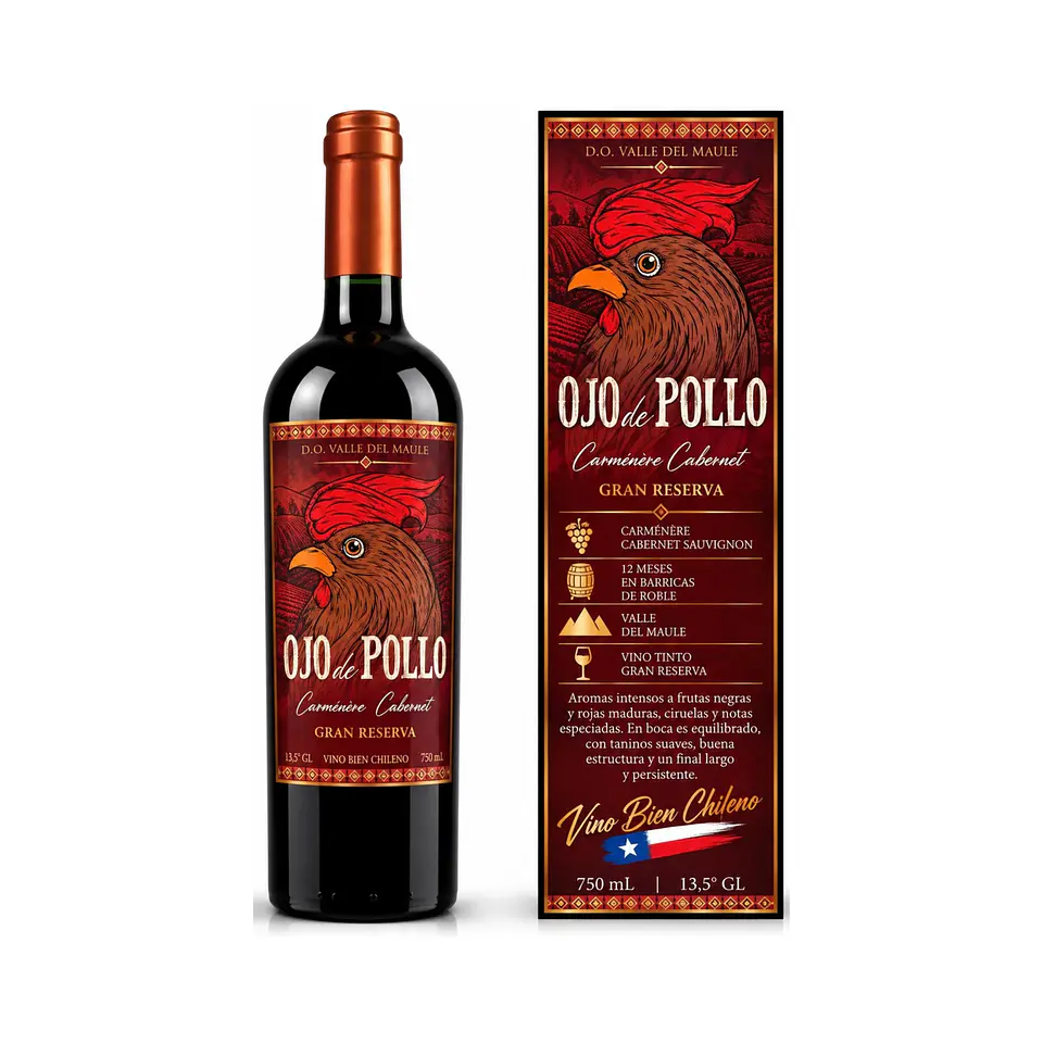 Ojo de Pollo Gran Reserva Carménère–Cabernet Sauvignon – 750 ml 1