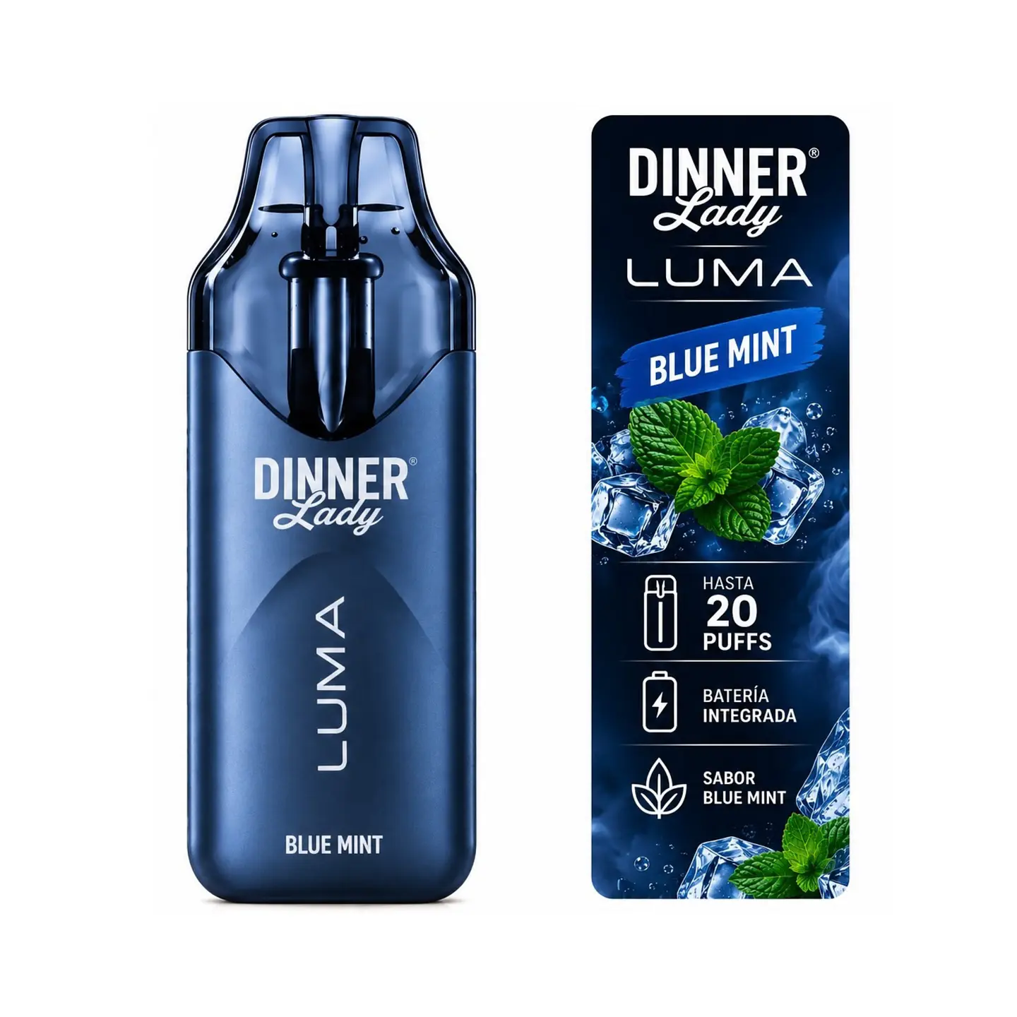 Vape Dinner Lady Luma Blue Mint – 20K Puffs 1