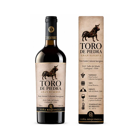 Toro de Piedra Gran Reserva Petit Verdot | Cabernet Sauvignon 750 cc