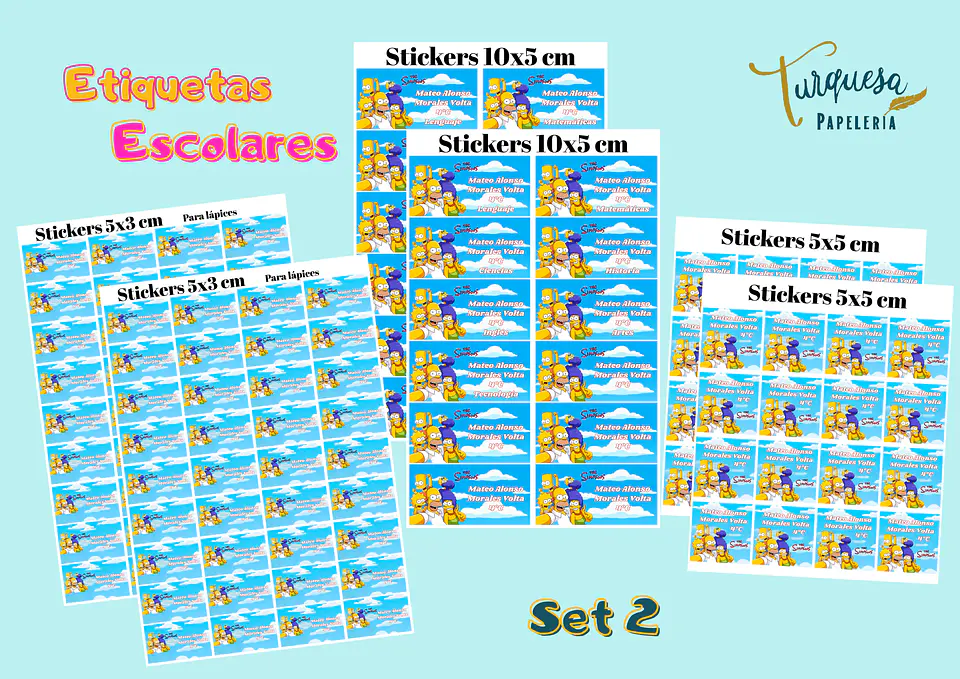 SET 2 ETIQUETAS ESCOLARES 1