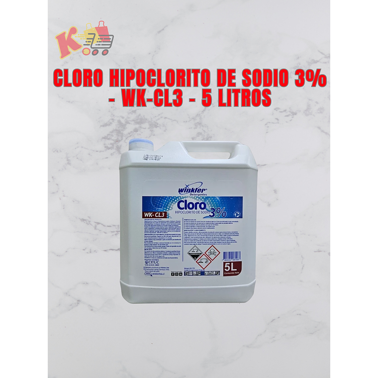 TK - 000006 - Cloro Hipoclorito de Sodio 3% - WK-CL3 - 5 Litros 1