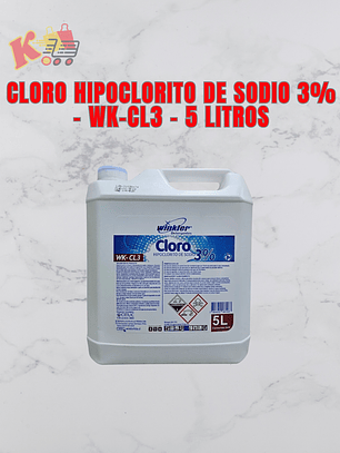 TK - 000006 - Cloro Hipoclorito de Sodio 3% - WK-CL3 - 5 Litros