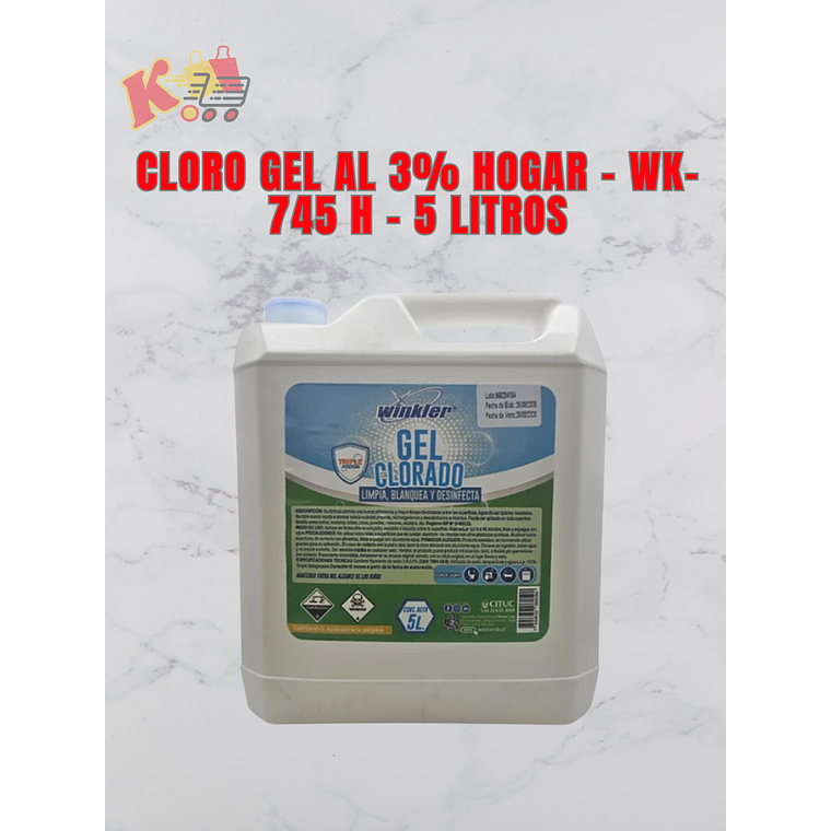 TK - 000005 - Cloro Gel al 3% Hogar - WK-745 H - 5 Litros 1