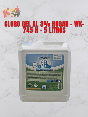 TK - 000005 - Cloro Gel al 3% Hogar - WK-745 H - 5 Litros