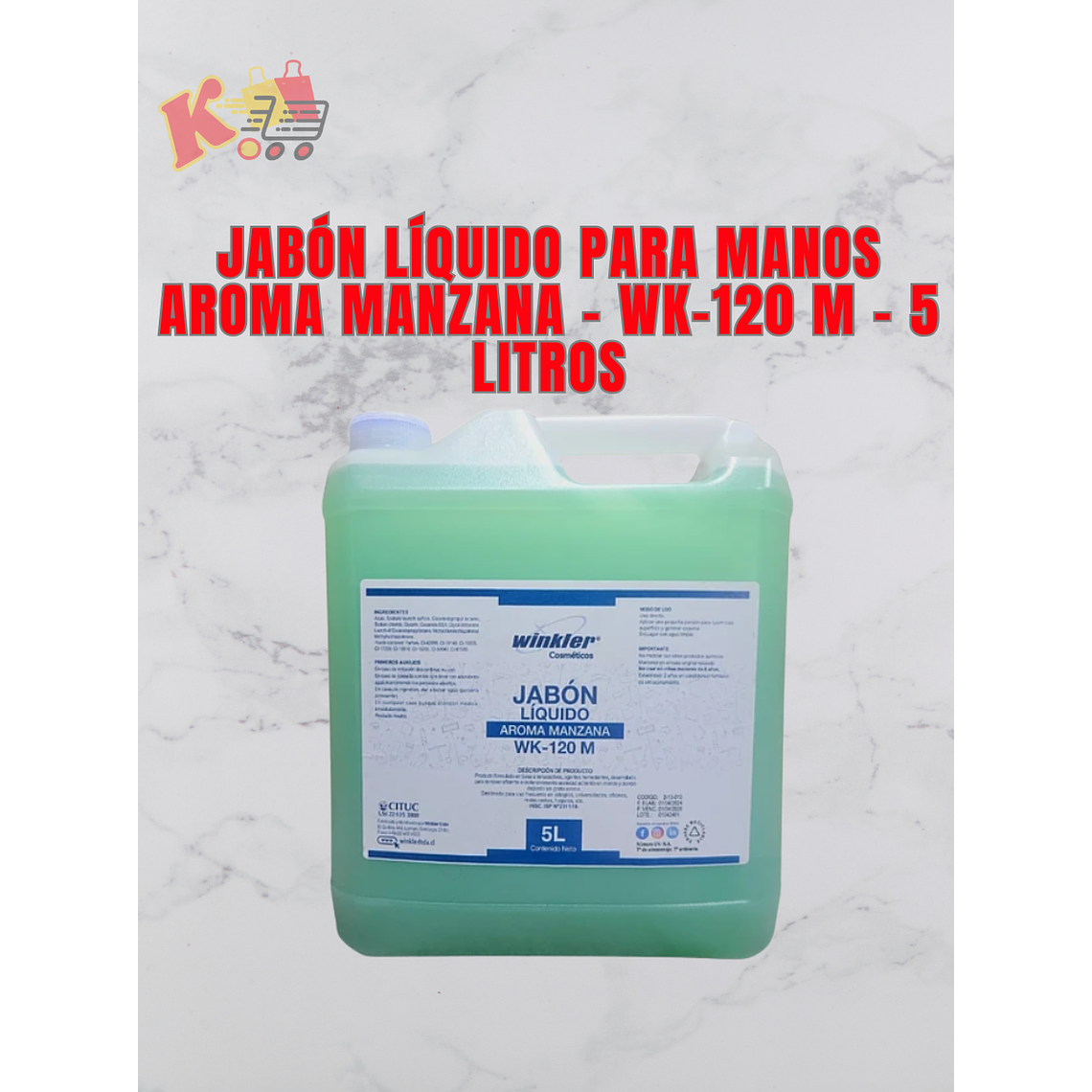 TK - 000008 - Jabón Líquido para Manos Aroma Manzana - WK-120 M - 5 Litros 1