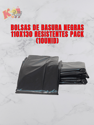 TK - 000019 - Bolsas de Basura negras 120x140 Resistentes PACK (10UNI)
