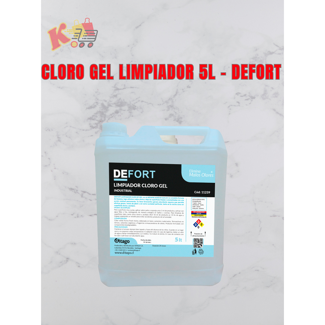 TK - 000026 - Cloro Gel Limpiador 5L - DEFORT  1