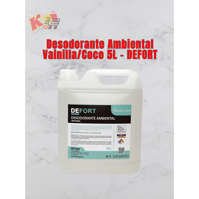 TK - 000029 - Desodorante Ambiental Vainilla/Coco 5L - DEFORT 1
